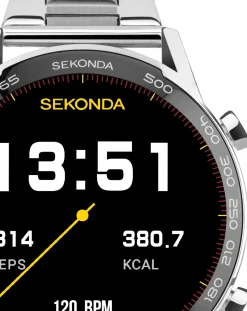 SEKONDA Active Plus 45mm Stainless Steel Smart Watch
