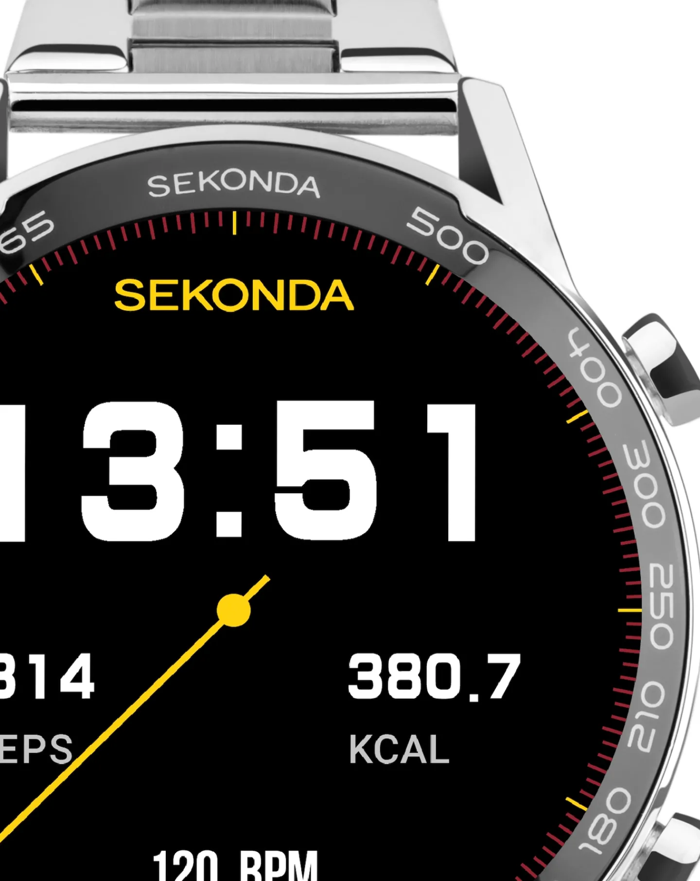 SEKONDA Active Plus 45mm Stainless Steel Smart Watch
