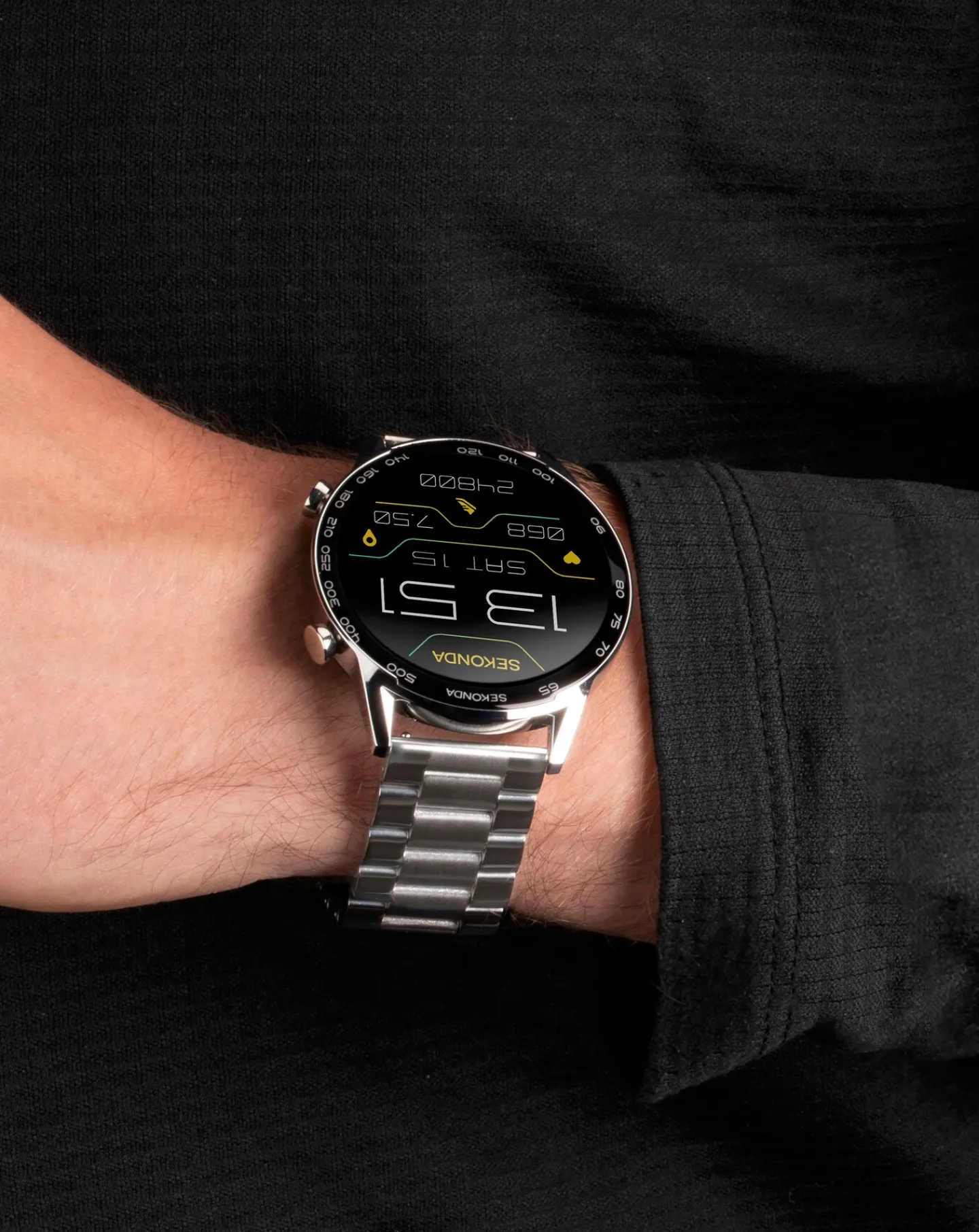 SEKONDA Active Plus 45mm Stainless Steel Smart Watch