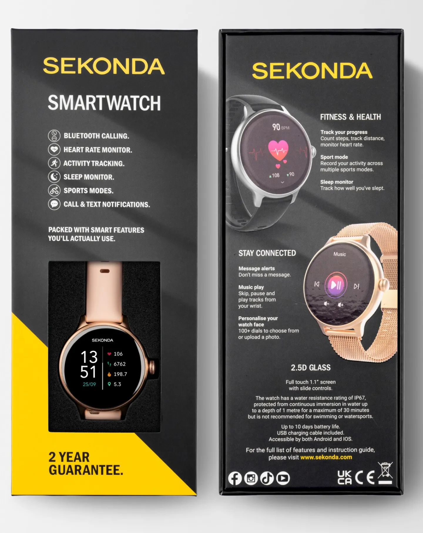 SEKONDA Connect 40mm Smart Watch -