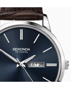 SEKONDA Men's Jackson Leather Watch