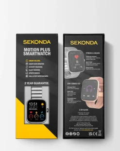SEKONDA Motion Plus Smart Watch - Alloy Case & Stainless Steel Bracelet