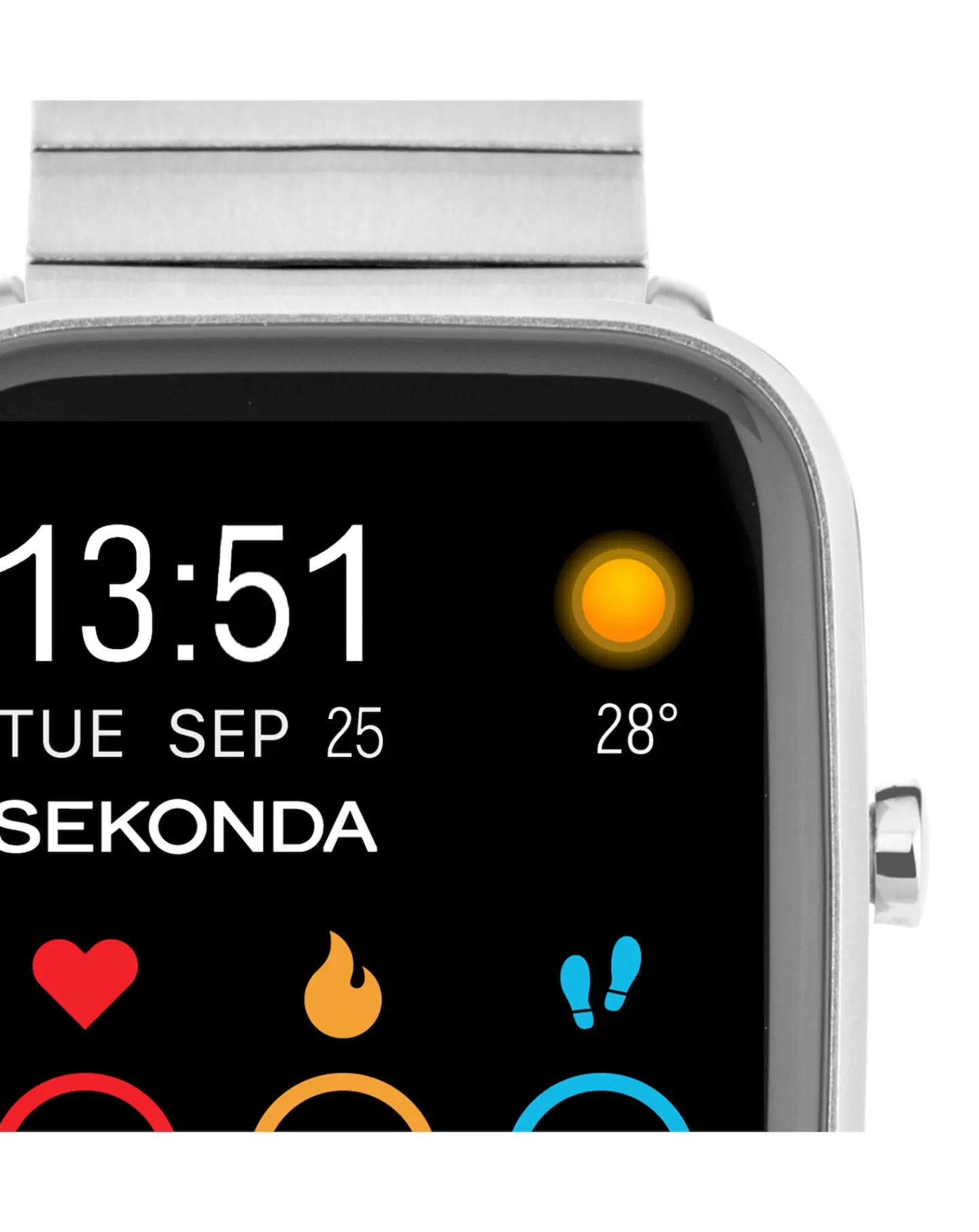 SEKONDA Motion Plus Smart Watch - Alloy Case & Stainless Steel Bracelet