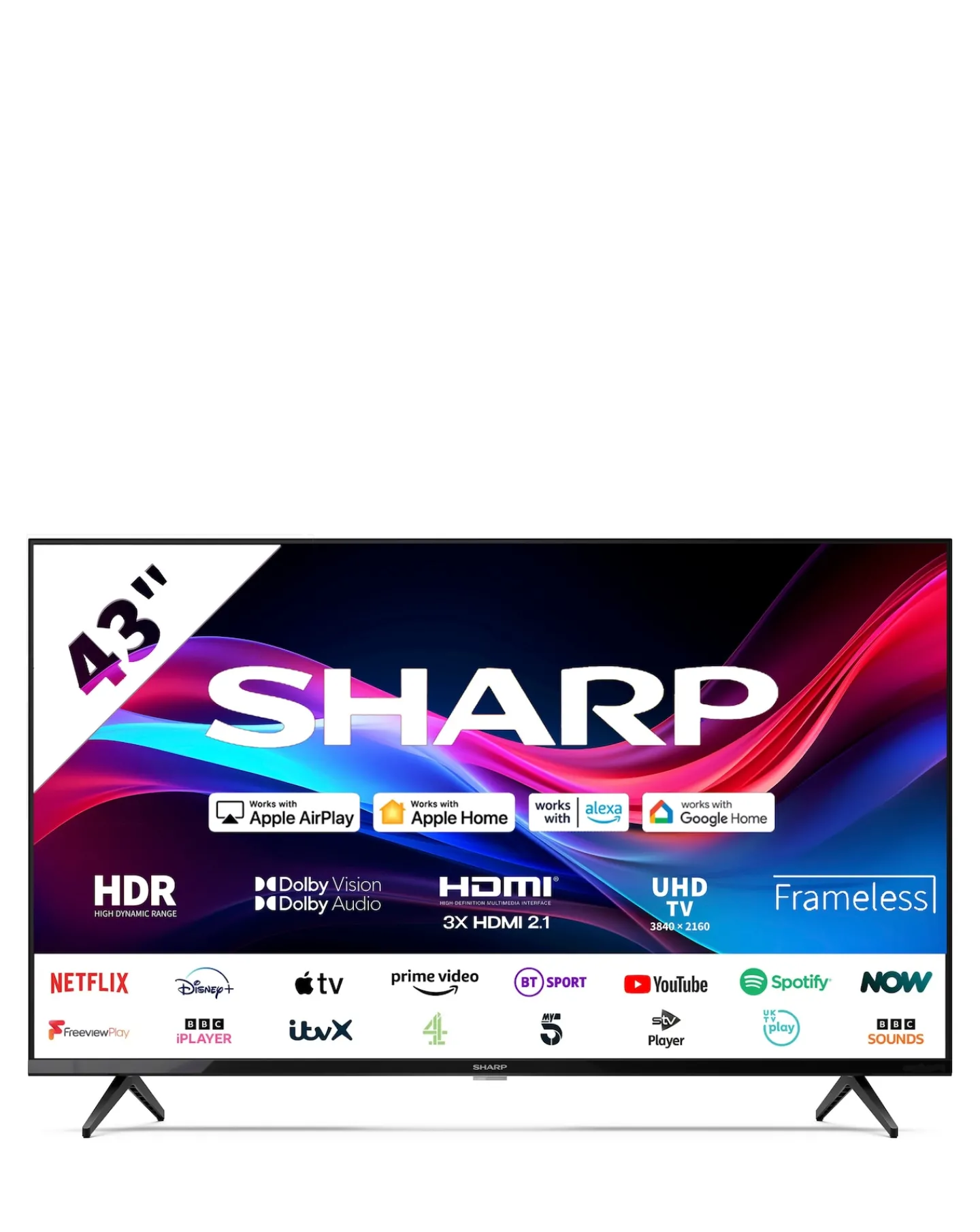 SHARP 4T-C43GJ4225K 43in Smart UHD Roku LED TV