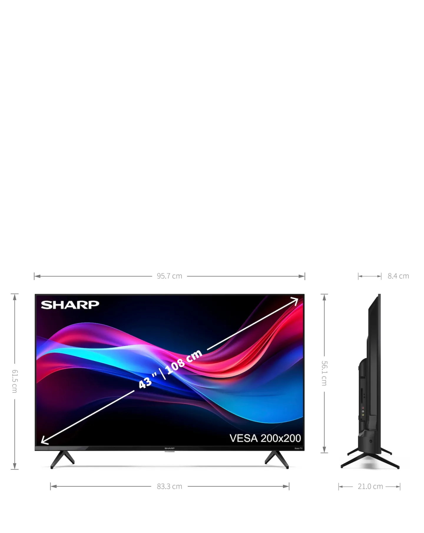 SHARP 4T-C43GJ4225K 43in Smart UHD Roku LED TV