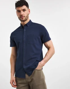 Jacamo Short Sleeve Button Down Pique