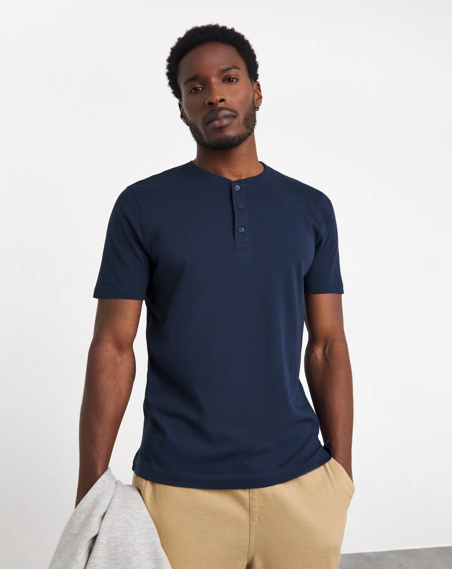 Jacamo Short Sleeve Grandad T-Shirt