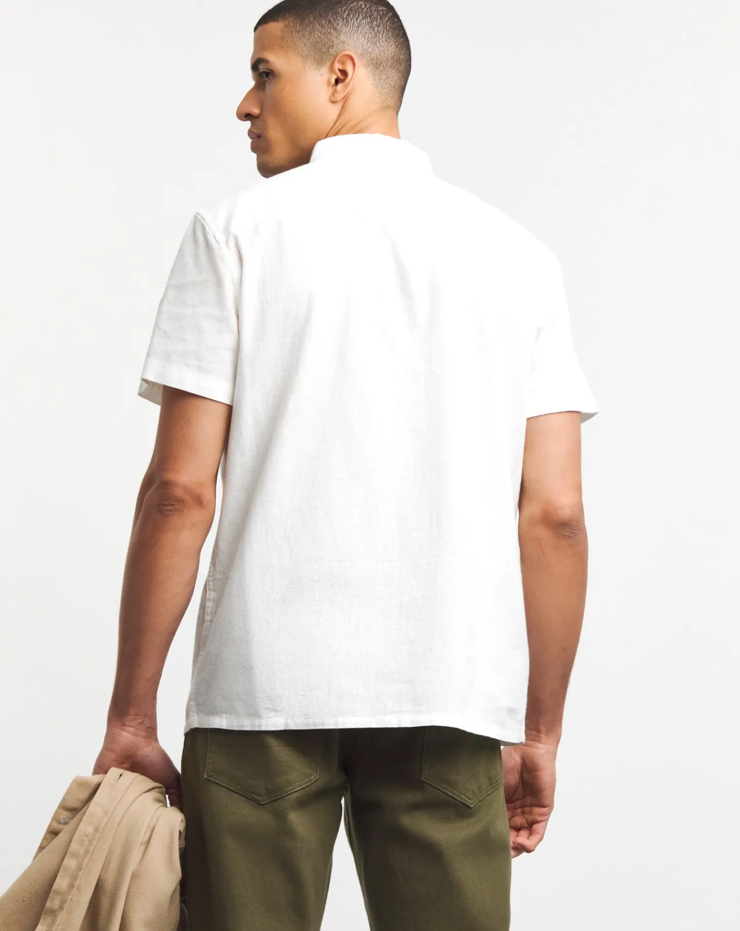 Jacamo Short Sleeve Linen Blend Shirt