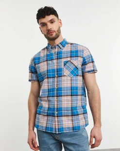 Jacamo Short Sleeve Oxford Check Shirt
