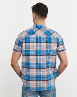 Jacamo Short Sleeve Oxford Check Shirt