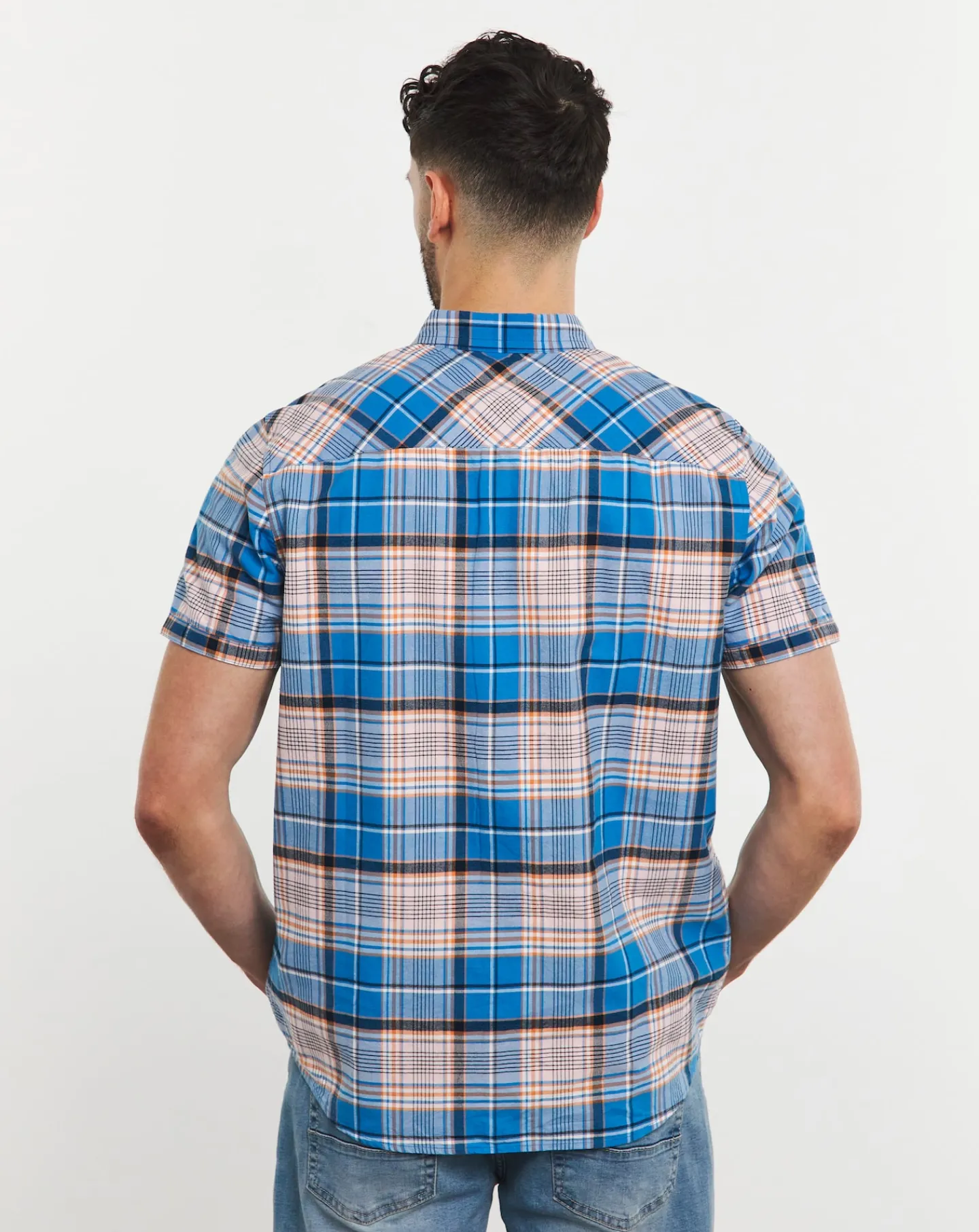 Jacamo Short Sleeve Oxford Check Shirt