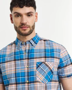Jacamo Short Sleeve Oxford Check Shirt