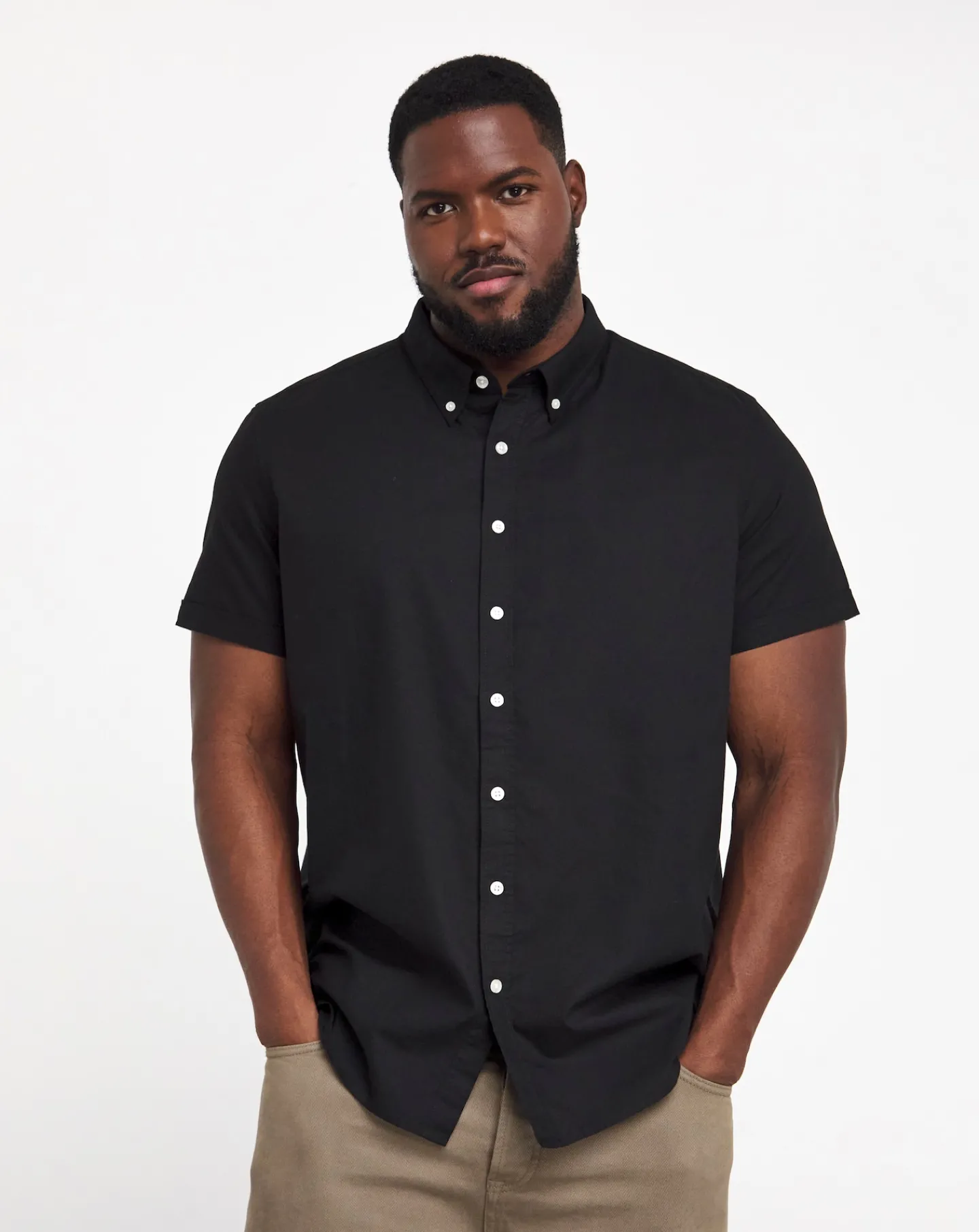 Jacamo Short Sleeve Oxford Shirt Regular Length