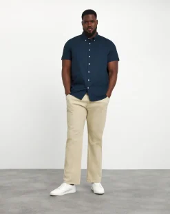 Jacamo Short Sleeve Oxford Shirt Long Length