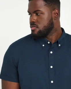 Jacamo Short Sleeve Oxford Shirt Long Length