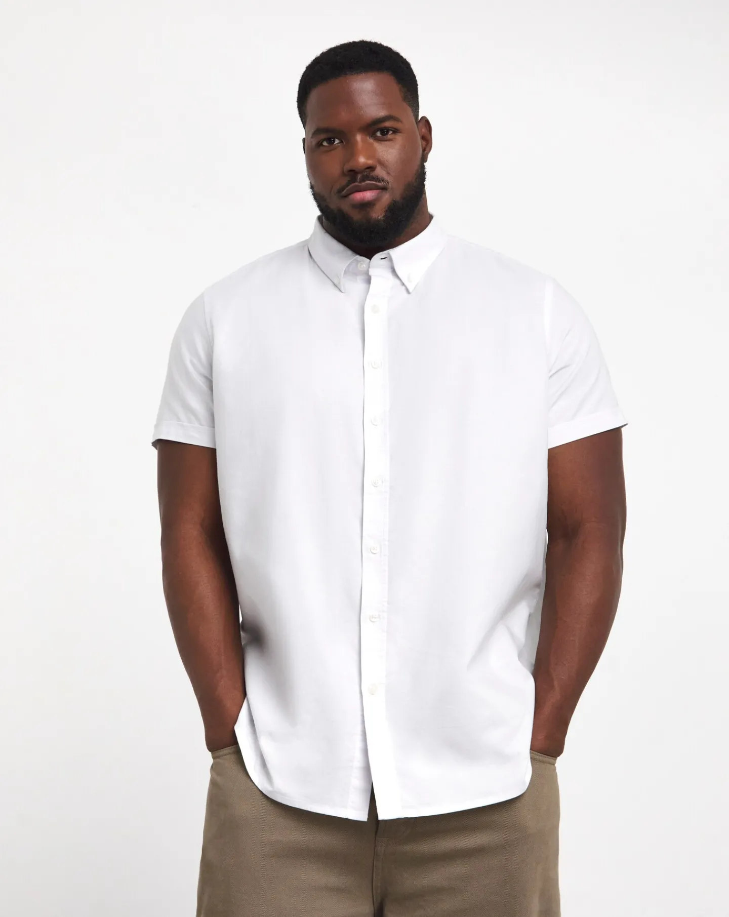 Jacamo Short Sleeve Oxford Shirt Regular Length