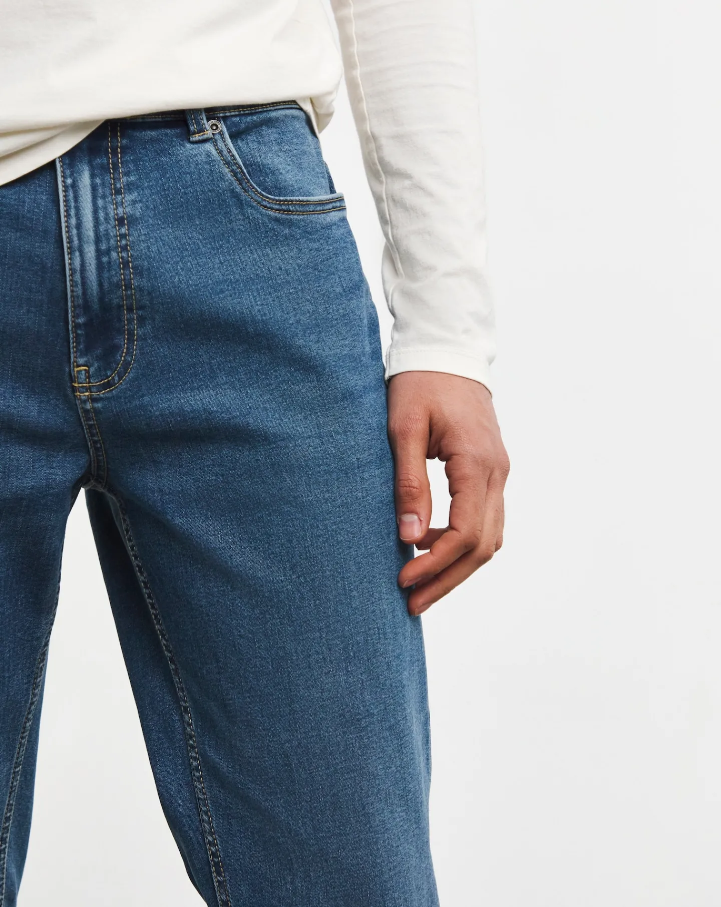 Jacamo Slim Fit Stretch Jeans Mid Wash