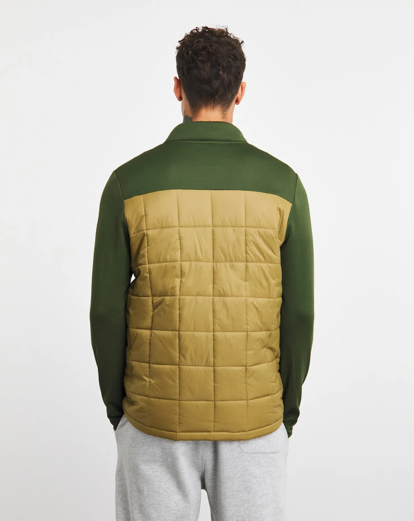 Snowdonia Square Padded Hybrid Zip Up Jacket