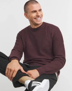 Jacamo Soft Touch Grid Crew Neck Jumper with Ecovero