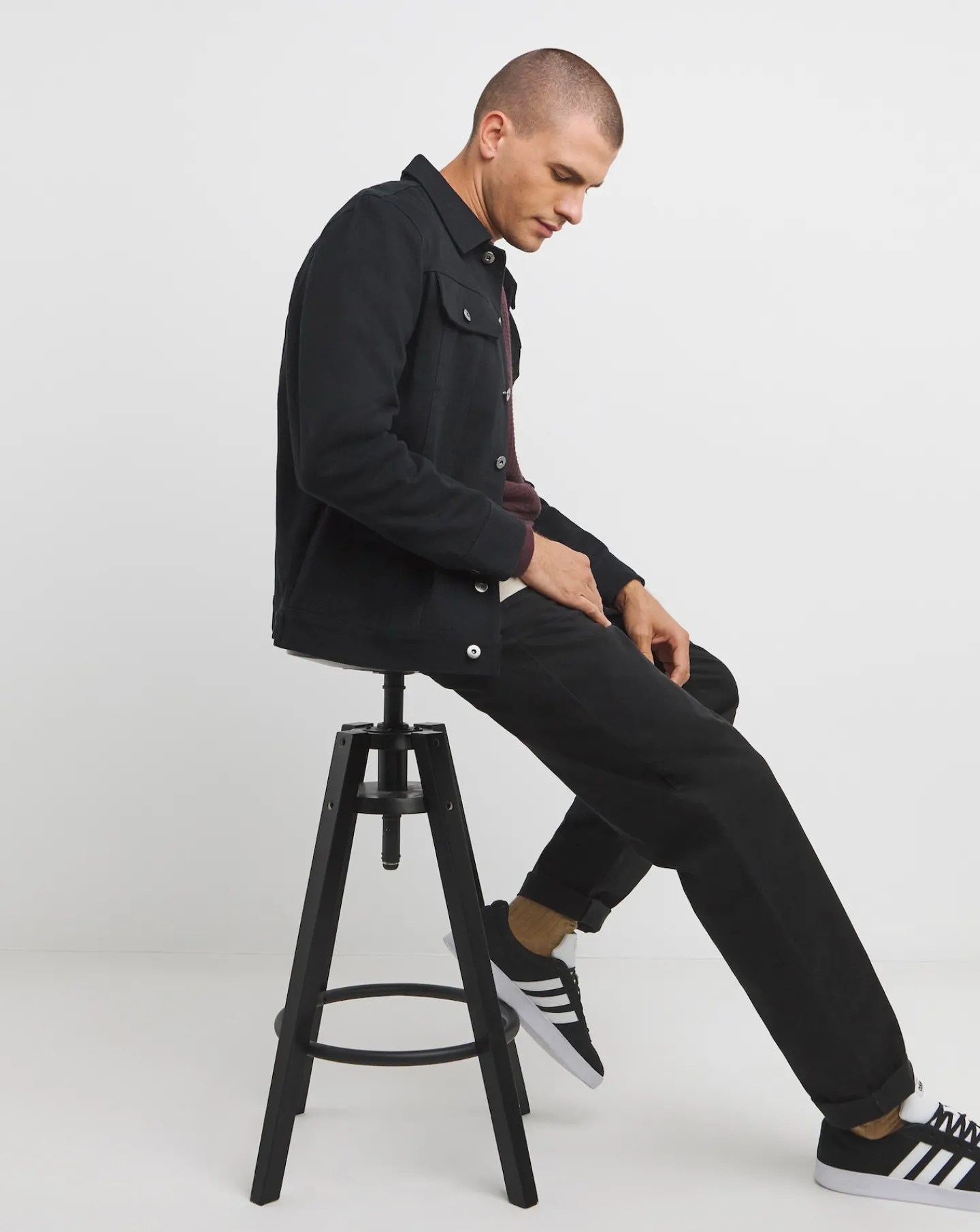 Jacamo Soft Touch Grid Crew Neck Jumper with Ecovero
