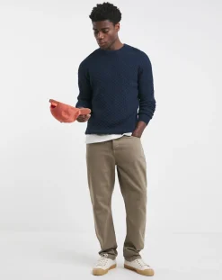 Jacamo Soft Touch Cable Crew Neck Jumper with Ecovero