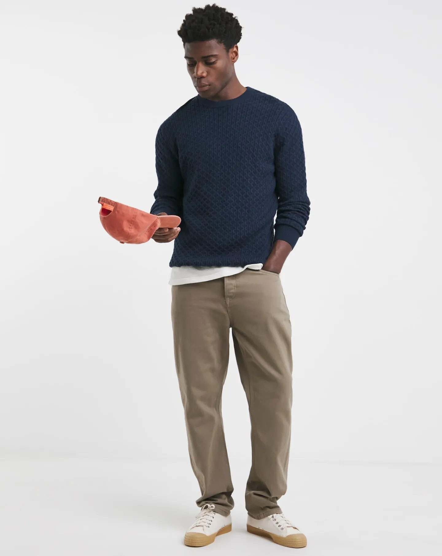 Jacamo Soft Touch Cable Crew Neck Jumper with Ecovero