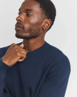 Jacamo Soft Touch Navy Crew Neck Jumper with Ecovero