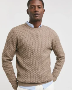 Jacamo Soft Touch Cable Crew Neck Jumper with Ecovero