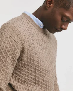 Jacamo Soft Touch Cable Crew Neck Jumper with Ecovero