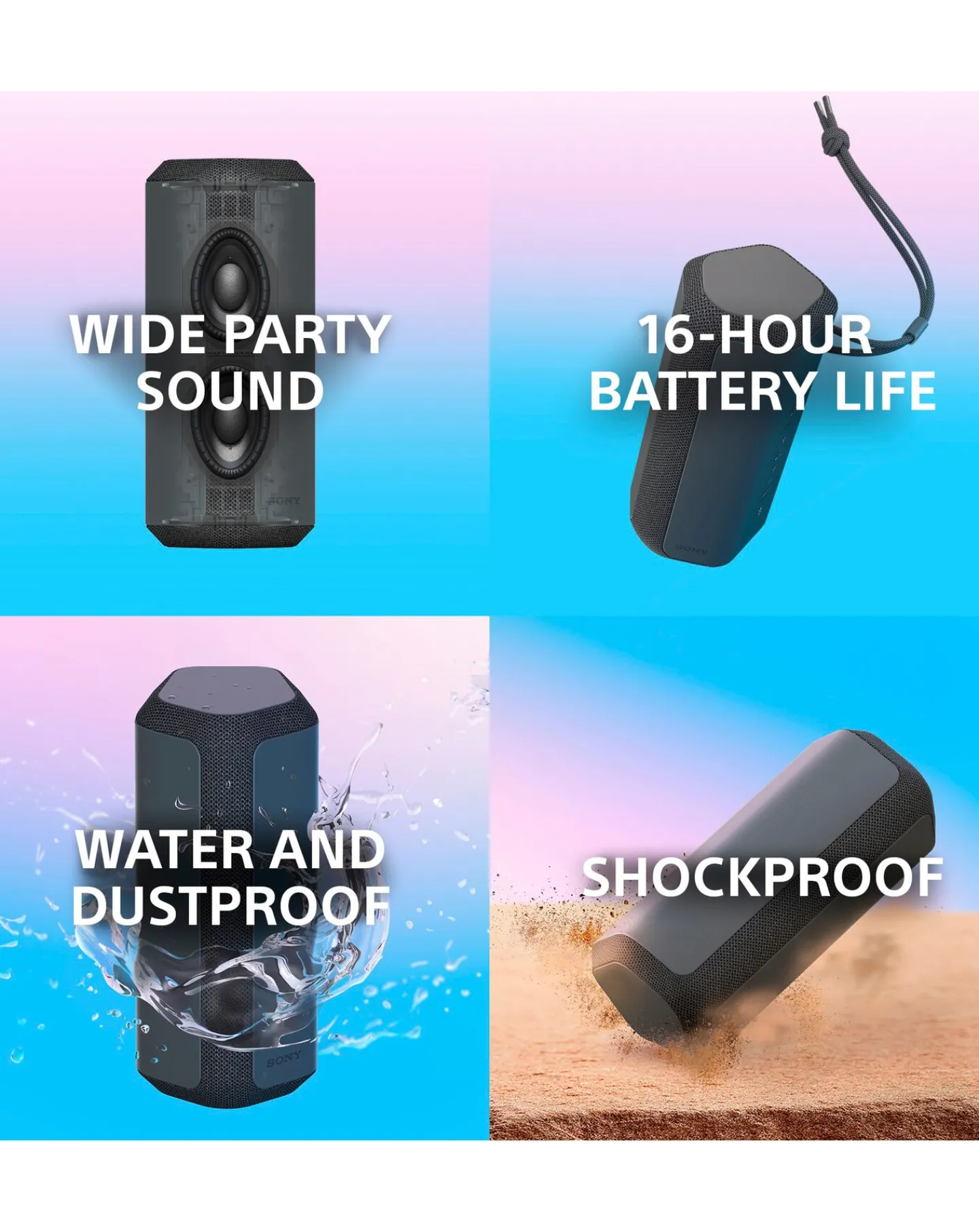 Sony SRSXG300 Portable Speaker - Black