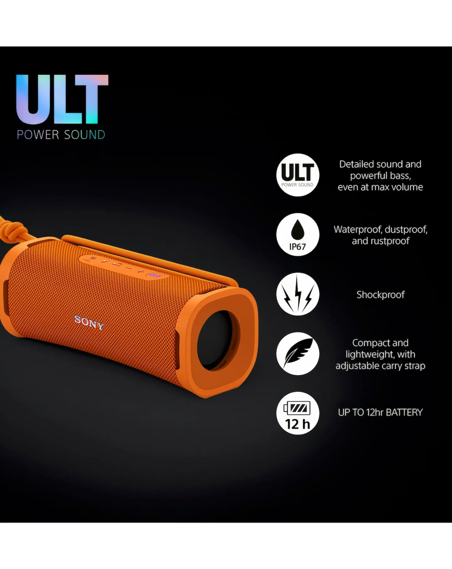 Sony ULT FIELD 1 Portable Wireless Speaker - Orange