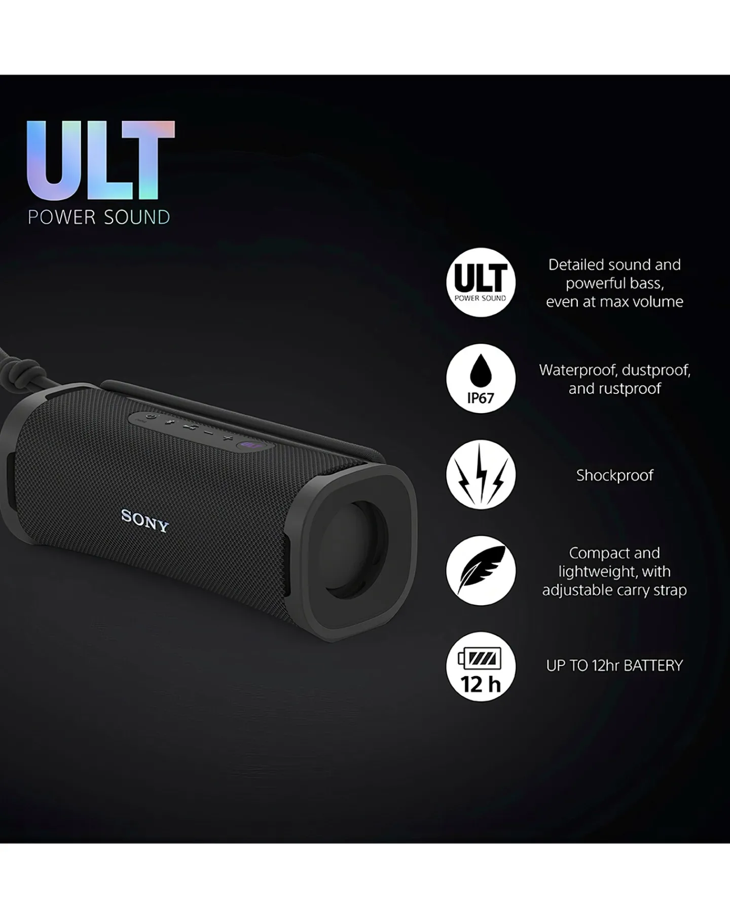 Sony ULT FIELD 1 Portable Wireless Speaker - Black