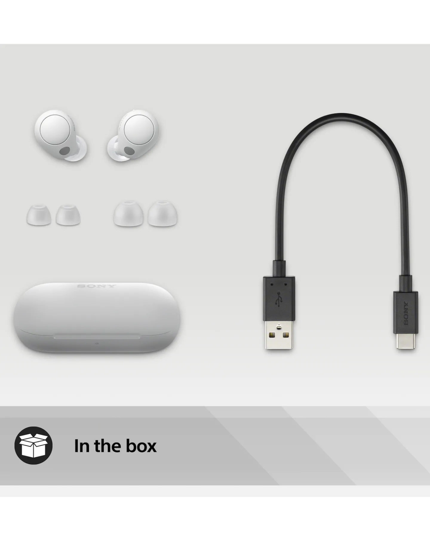 Sony WF-C700N True Wireless Noise Cancelling Earbuds - White
