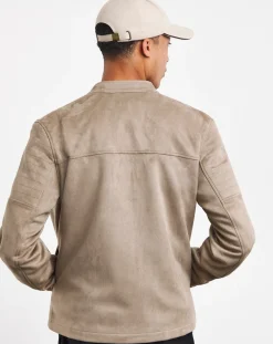 Jacamo Faux Suede Racer Jacket