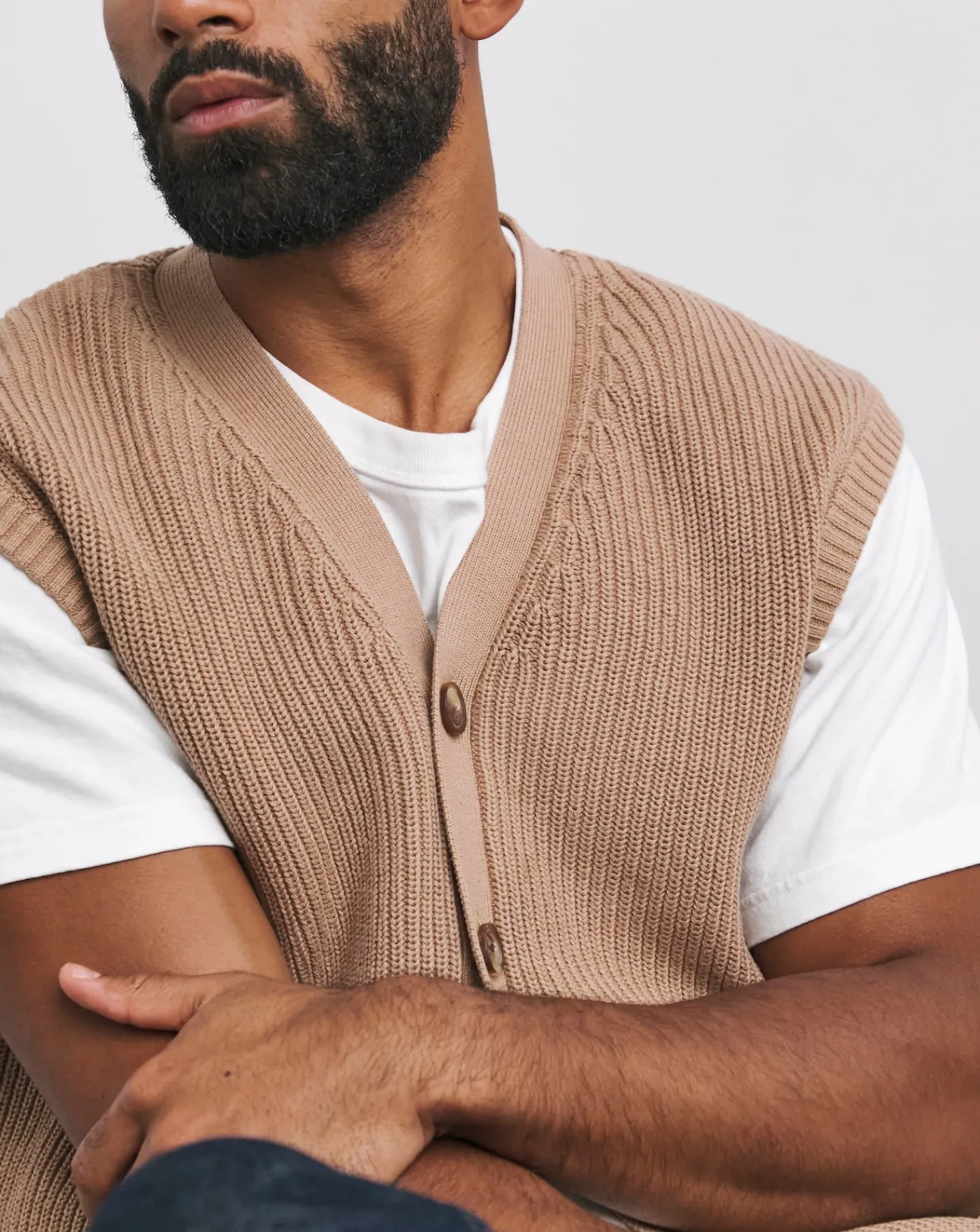 Jacamo Fisherman Relaxed Button Vest