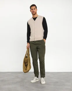 Jacamo Knitted Button Up Sweater Vest