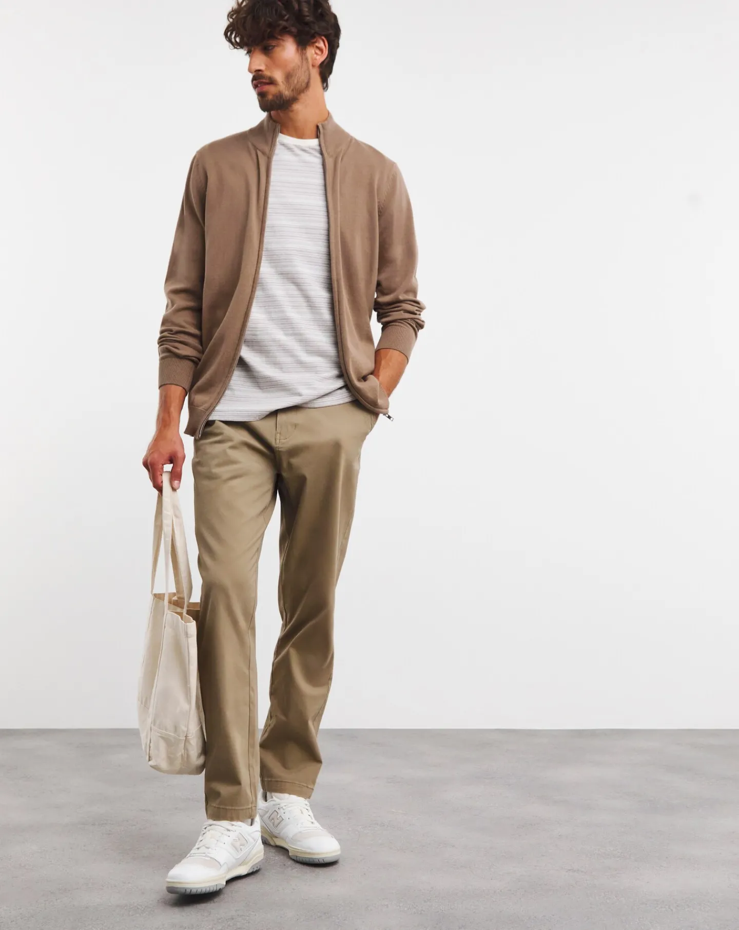 Jacamo Zip Through Funnel Neck Cardigan