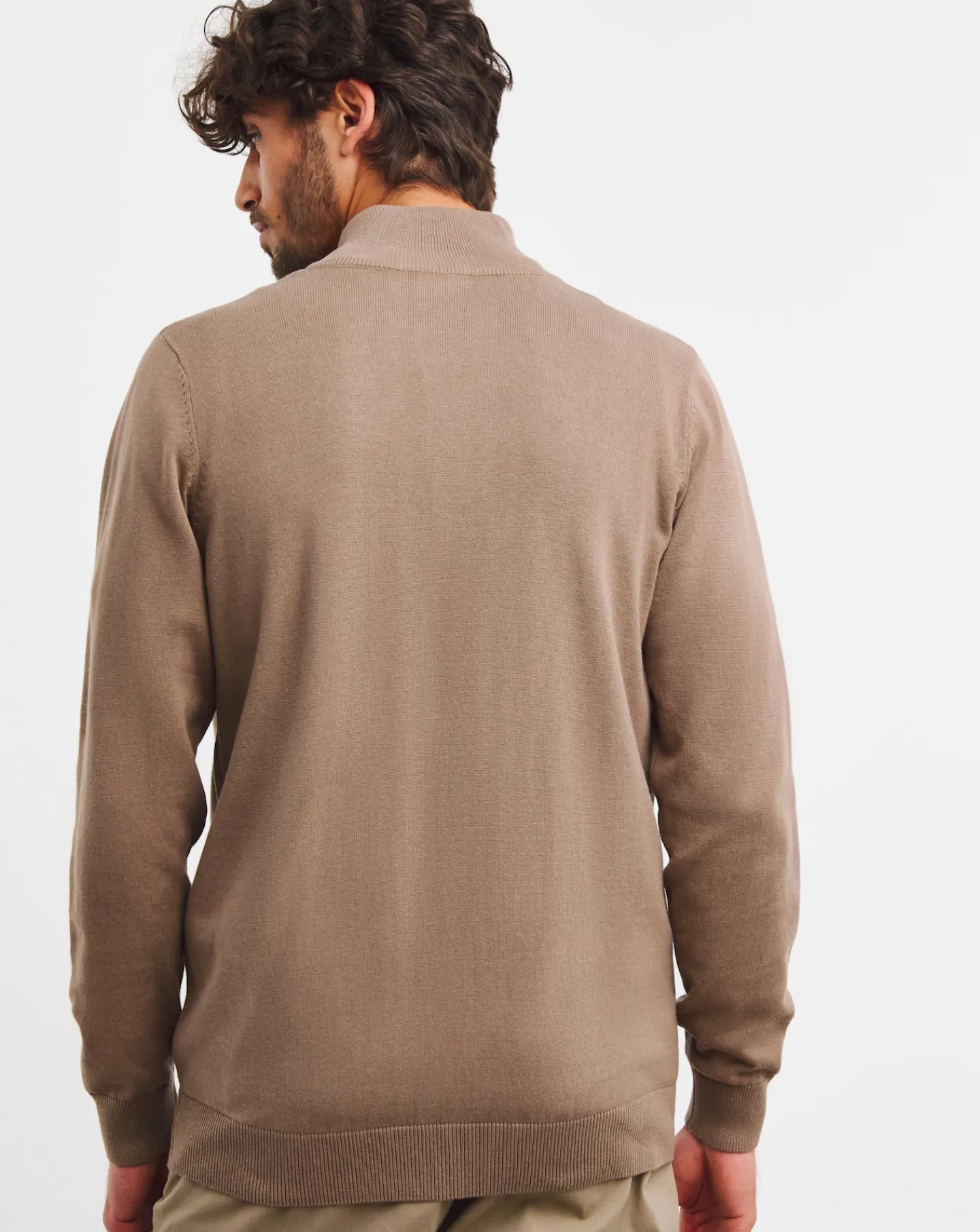 Jacamo Zip Through Funnel Neck Cardigan