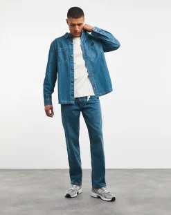 Jacamo Straight Fit Stretch Jeans Mid Wash