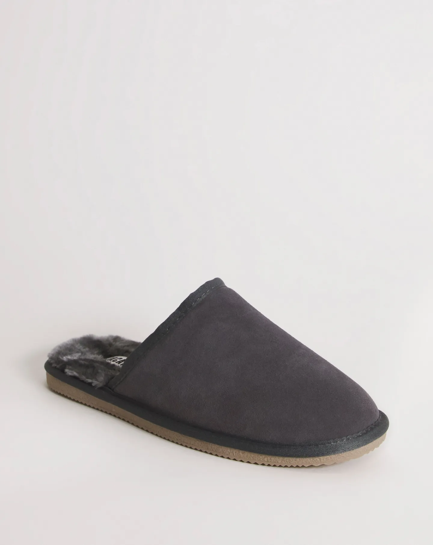 Jacamo Suede Fur Lined Slipper Wide