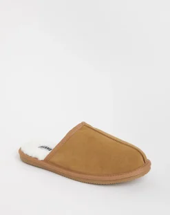 Jacamo Suede Fur Lined Slipper Wide