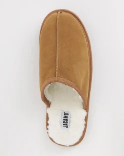 Jacamo Suede Fur Lined Slipper Wide