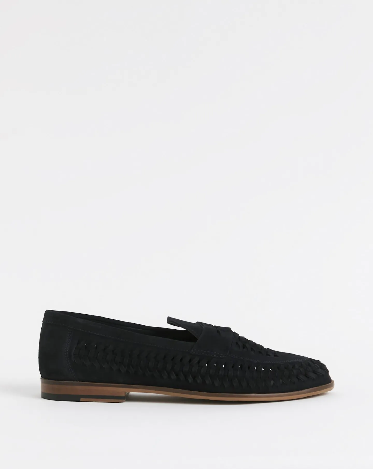 Jacamo Suede Interweave Penny Loafer Wide Fit