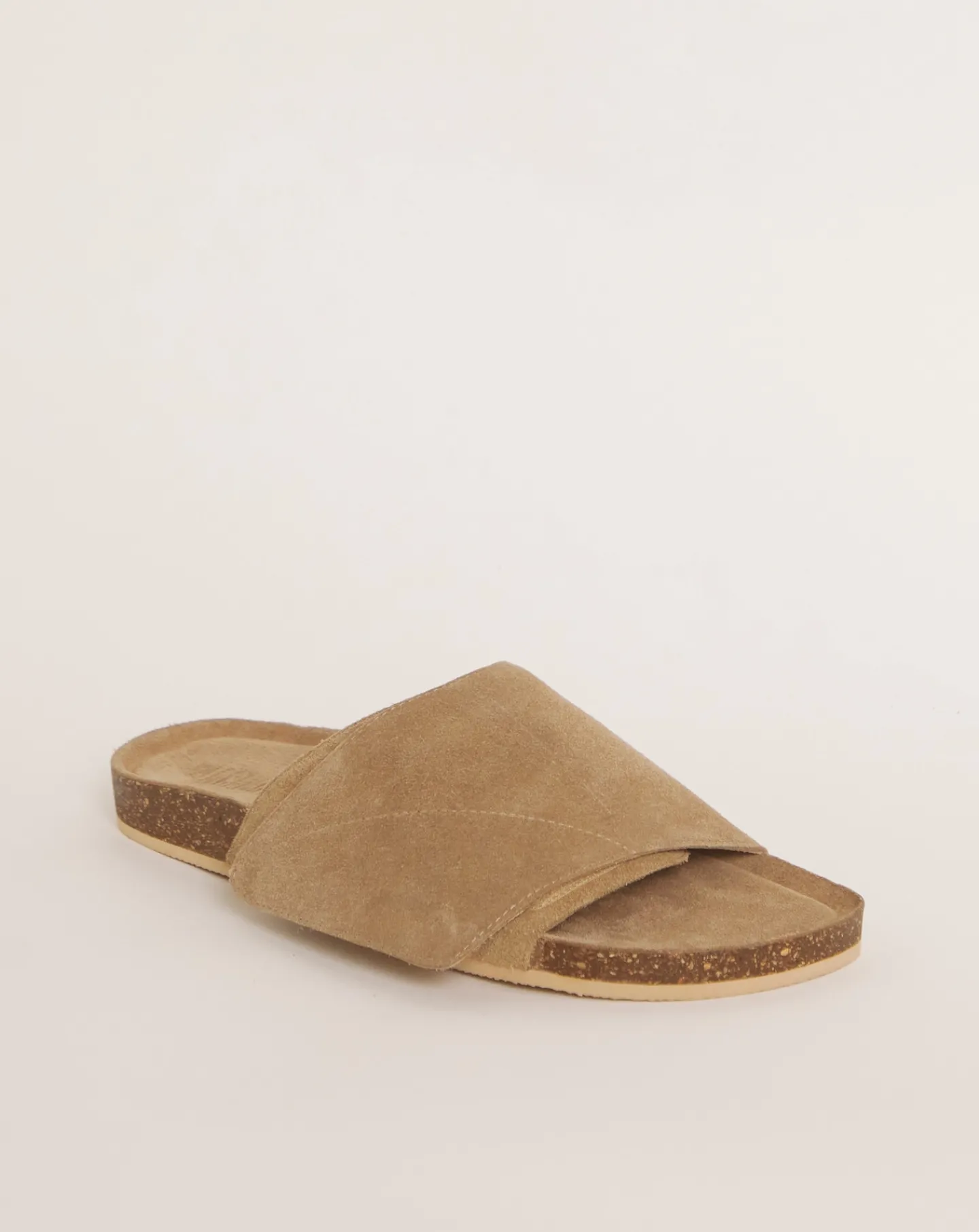 Jacamo Suede Touch and Close Footbed Sandal Wide Fit