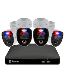 Swann DVR-5680 4K / 2TB / 4xPRO-4KRL 4K Enforcer Bullet Analog CCTV Cameras