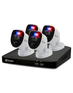 Swann DVR-5680 4K / 2TB / 4xPRO-4KRL 4K Enforcer Bullet Analog CCTV Cameras