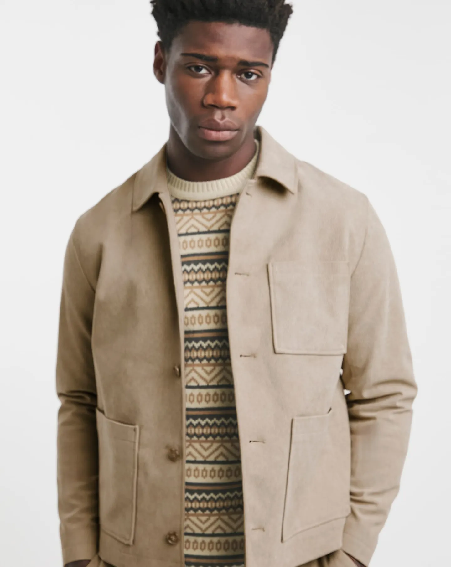 Jacamo Tailored Cord Zip Harrington Jacket
