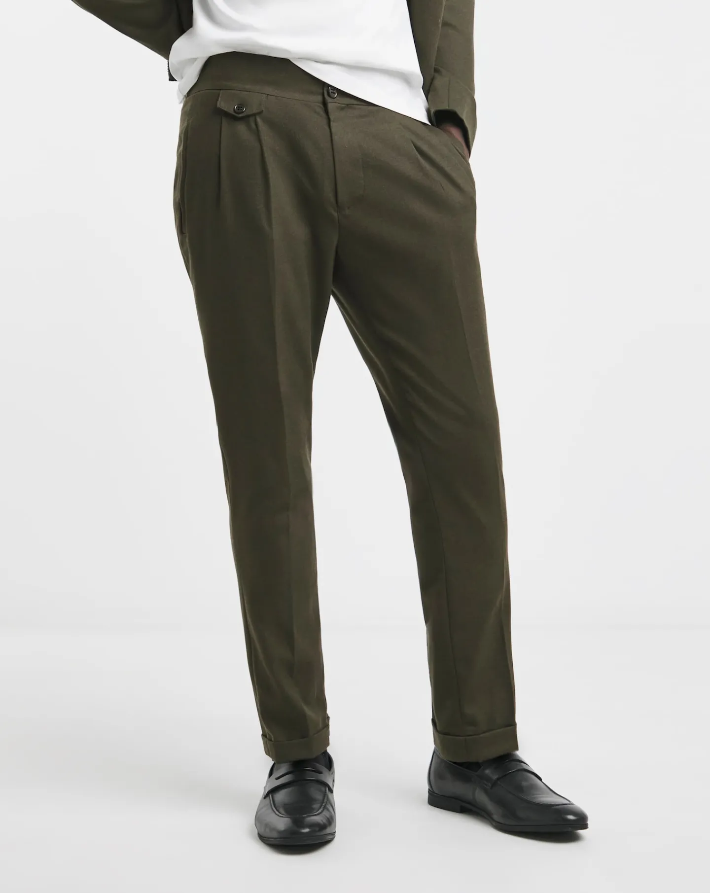 Jacamo Tailored Flannel Pleat Front Trouser