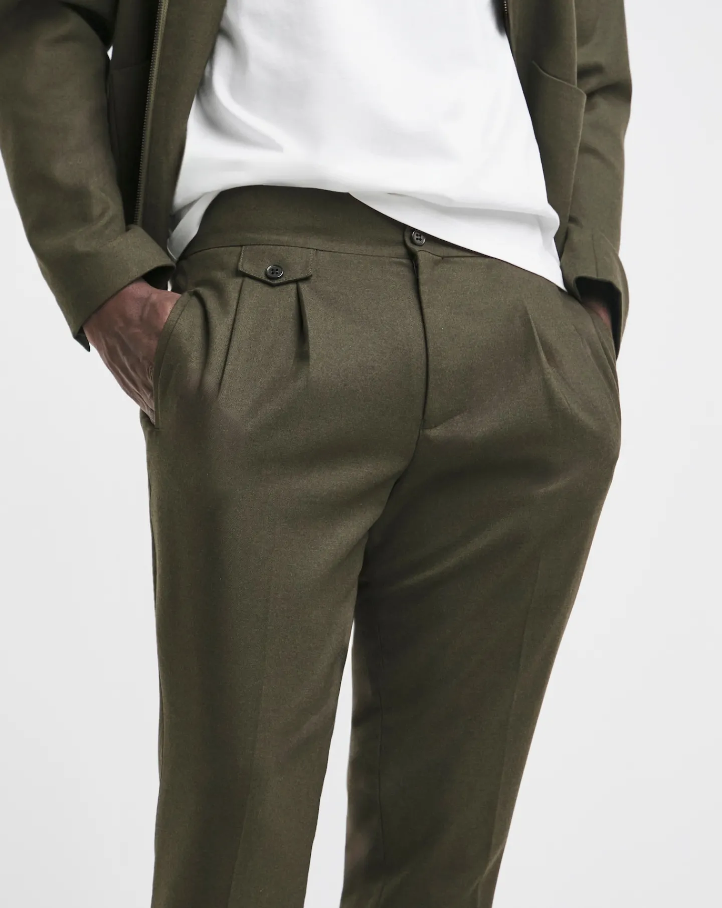 Jacamo Tailored Flannel Pleat Front Trouser