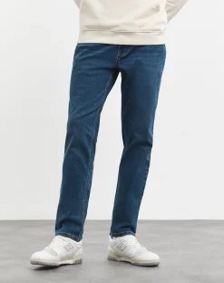 Jacamo Tapered Fit Stretch Jeans Mid Wash